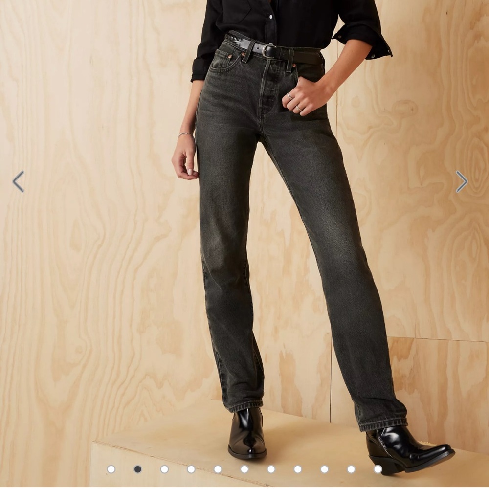 Levi's Women's Dark Gray Straight Leg Jeans